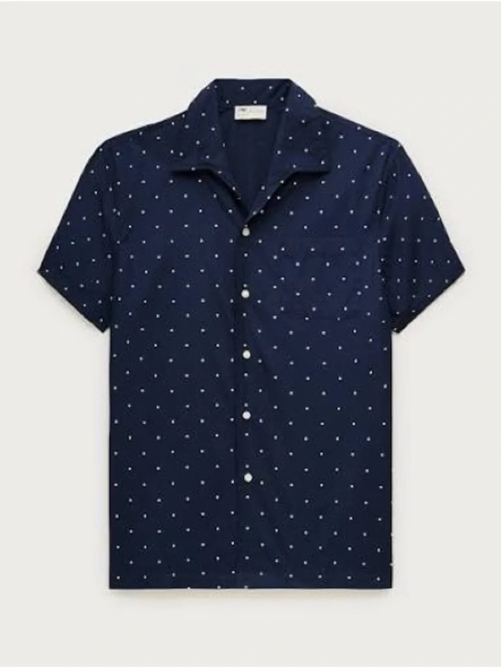 J crew Short-sleeve cotton poplin camp-collar shirt
